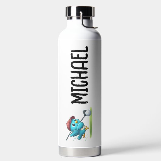 かわいいゴルフのバーディー ウォーターボトル (左面)