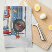 かわいいゴルフカート キッチンタオル (四つ折り)