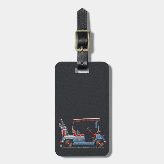 かわいいゴルフカート ラゲッジタグ (正面縦)