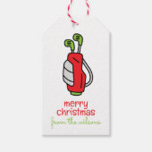 かわいいゴルフクリスマス ギフトタグ (正面)