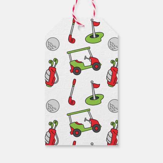 かわいいゴルフクリスマス ギフトタグ (裏面)