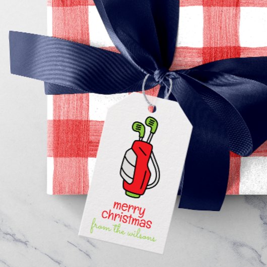 かわいいゴルフクリスマス ギフトタグ