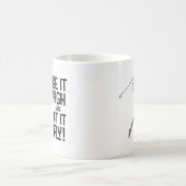 かわいいゴルフティーおもしろいユーモススポーツパープルブラック コーヒーマグカップ (中央)