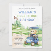 かわいいゴルフパーティー招待状（子供用） 招待状 (正面)