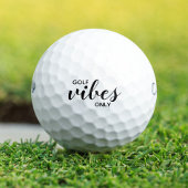 かわいいゴルフビーブオンリーゴルファー引用文ブラック ゴルフボール