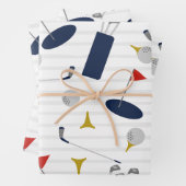 かわいいゴルフラッピング紙 ラッピングペーパーシート (インサイチュ)