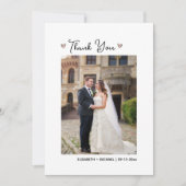 かわいいゴルフ結婚テーマのサンキューカードと写真 招待状 (正面)