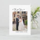 かわいいゴルフ結婚テーマのサンキューカードと写真 招待状 (スタンド正面)