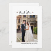 かわいいゴルフ結婚テーマのサンキューカードと写真 招待状 (正面/裏面)