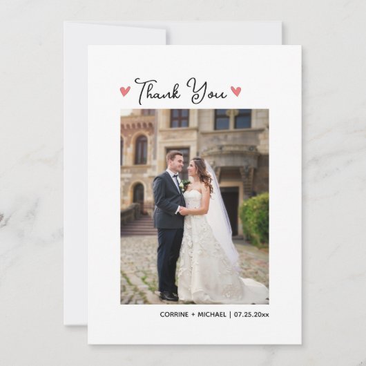 かわいいゴルフ結婚テーマのサンキューカードと写真 招待状 (正面)