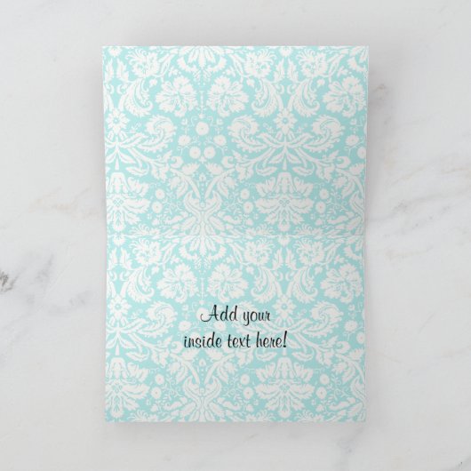 かわいいゴルフ;ダマスクパターン カード (内部)