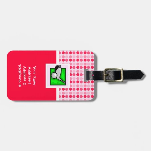 かわいいゴルフ ラゲッジタグ (正面横)