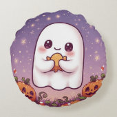 かわいいゴーストのラウンドクッション 💜👻 ラウンドクッション (裏面)