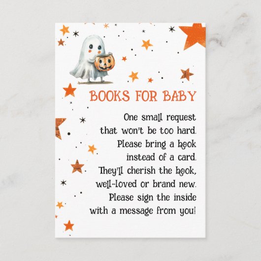 かわいいゴーストウォーターの色ハロウィンブックfor赤ちゃん エンクロージャーカード (正面)