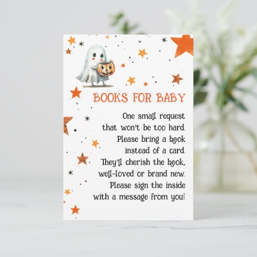 かわいいゴーストウォーターの色ハロウィンブックfor赤ちゃん エンクロージャーカード (スタンド正面)