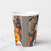 かわいいゴーストオウル＆パンプキン 怖いハロウィンパーティー 紙コップ (右)
