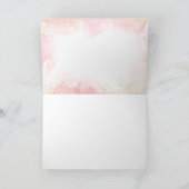 かわいいゴーストガールズ ベビーシャワー カスタムネーム 秋 サンキューカード (内部)