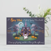 かわいいゴーストパンプキン ハロウィンパーティー 招待状 (スタンド正面)