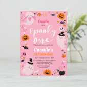 かわいいゴースト ハロウィン 誕生日 招待状 (スタンド正面)