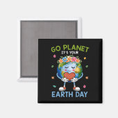 かわいいゴープラネットあなたの地球の日2025先生子供 マグネット (正面/裏面)
