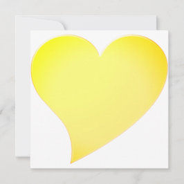 かわいいゴールデンイエローハッピービッグハートモダンカード