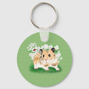 かわいいゴールデンシリアのハムスター芸術ギフトアクセサリー キーホルダー