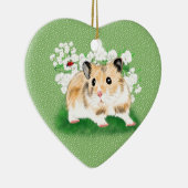 かわいいゴールデンシリアのハムスター芸術ギフトアクセサリー セラミックオーナメント (右)