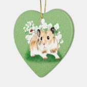 かわいいゴールデンシリアのハムスター芸術ギフトアクセサリー セラミックオーナメント (左)