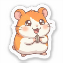 かわいいゴールデンハムスター ステッカー