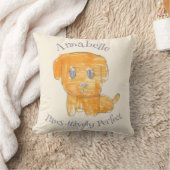 かわいいゴールデンパピー犬の子供アート クッション (ブランケット)