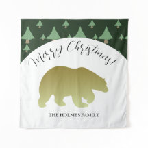 かわいいゴールデンベアークリスマスファミリー