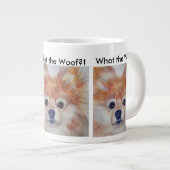 かわいいゴールデンポメラニアン ジャンボコーヒーマグカップ (正面右)