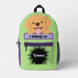 かわいいゴールデンラブラドールパピー犬のバックパック Bag Buddy プリントバックパック