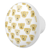 かわいいゴールデンラブラドールレトリエバードッグパターン セラミックノブ (右)