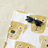 かわいいゴールデンラブラドールレトリエバードッグパターン ビーチタオル (インサイチュ)