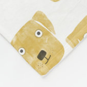 かわいいゴールデンラブラドールレトリエバードッグパターン フリースブランケット (角)