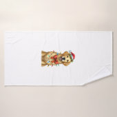 かわいいゴールデンレトリエバードッグコケットボーククリスマスM バスタオル (バスタオル)