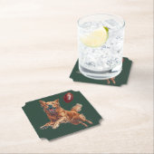 かわいいゴールデンレトリエバー遊ドッグズサッカー ペーパーコースター (インサイチュ)