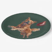 かわいいゴールデンレトリエバー遊ドッグズサッカー ペーパープレート (アングル)