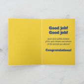 かわいいゴールデンレトリバーおめでとう院生 – あなたがやった カード (内部)