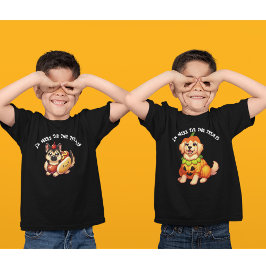 かわいいゴールデンレトリバーのカボチャ、面白いハロウィン トライブレンドTシャツ