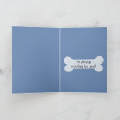 かわいいゴールデンレトリバーのグリーティングカード カード (内部)