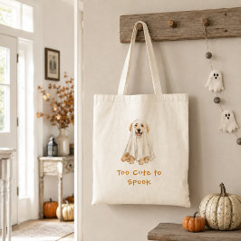 かわいいゴールデンレトリバーのハロウィンガーゴースト トートバッグ