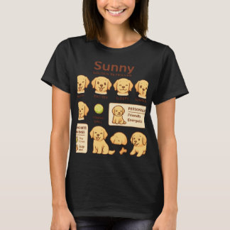 かわいいゴールデンレトリバーの子犬のムードチャート Tシャツ