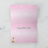 かわいいゴールデンレトリバーの子犬　母の日 カード (内部)