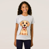 かわいいゴールデンレトリバーの子犬 Tシャツ (正面フル)