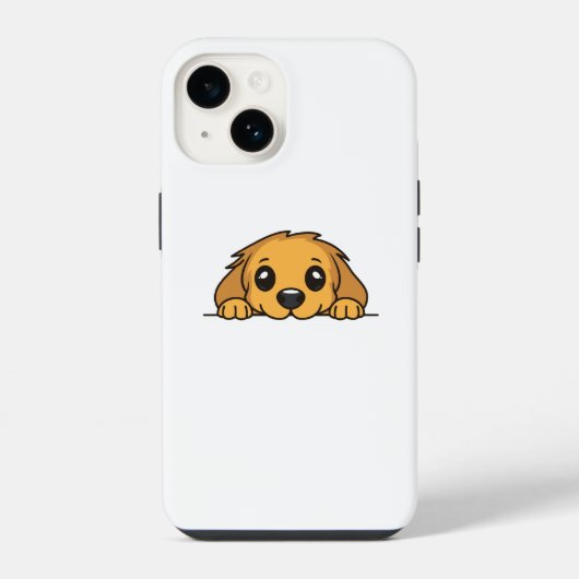 かわいいゴールデンレトリバーの子犬iPhone 14ケース iPhoneケース (裏面)