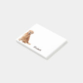 かわいいゴールデンレトリバーの犬の名前 ポストイット (アングル)
