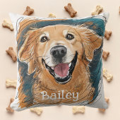 かわいいゴールデンレトリバーの犬カスタマイズ クッション