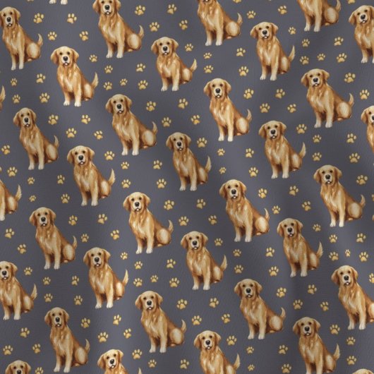 かわいいゴールデンレトリバーの犬 ファブリック